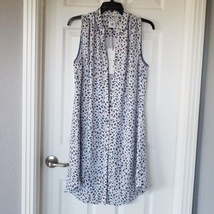 Shirt dress or long vest